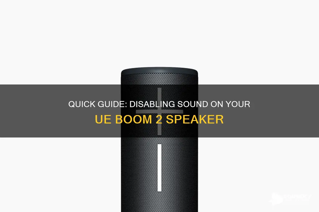 how to diable sound on a ue boom 2