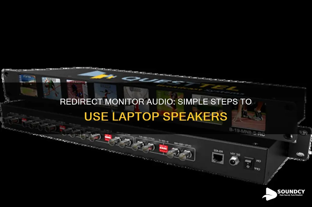 how to direct sound from monitor to laptop speakers