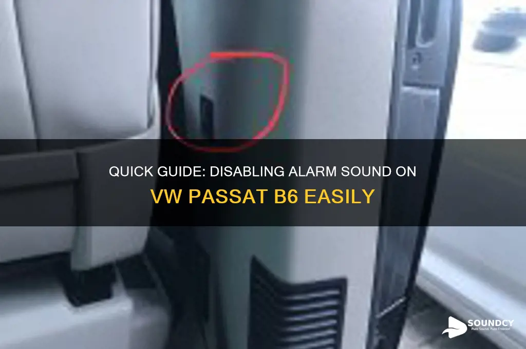how to disable alarm sound on vw passat b6