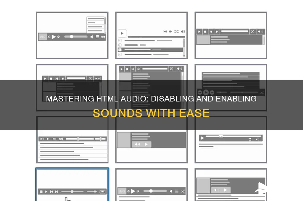 how to disable and enable a sound in html