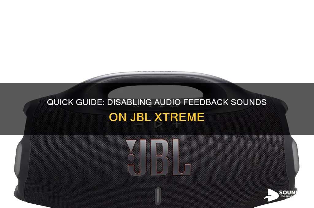 how to disable audio feedback sounds on jbl xtreme