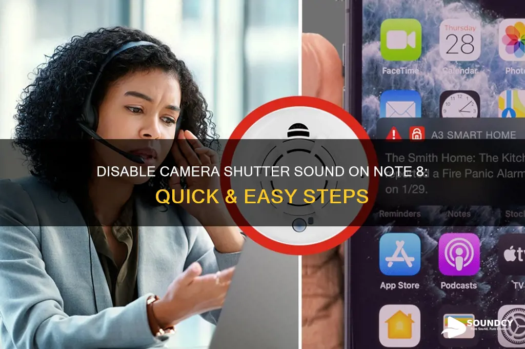 how to disable camera shutter sound on note 8