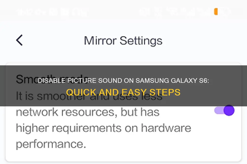 how to disable picture sound on samsung galaxy s6