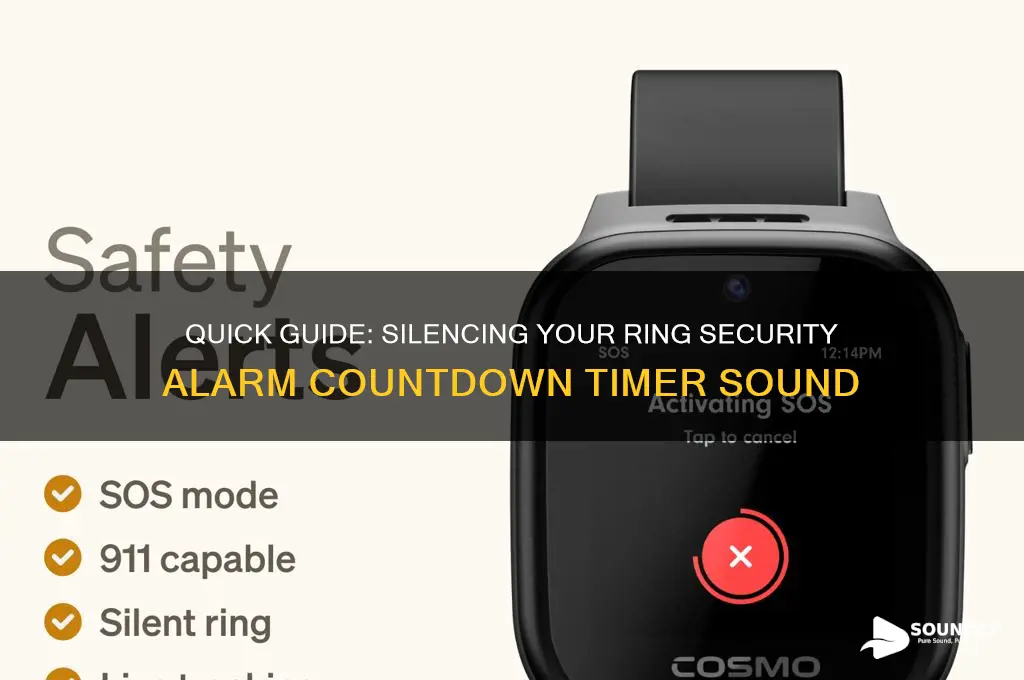 how to disable ring security alarm countdown timer sound