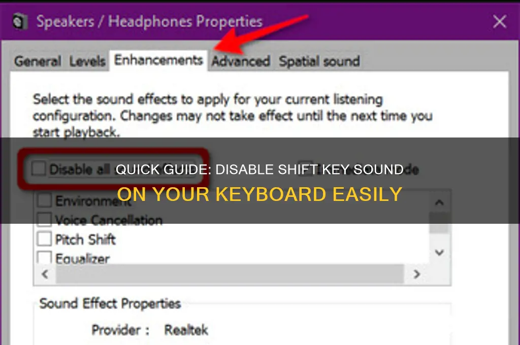 how to disable shift sound
