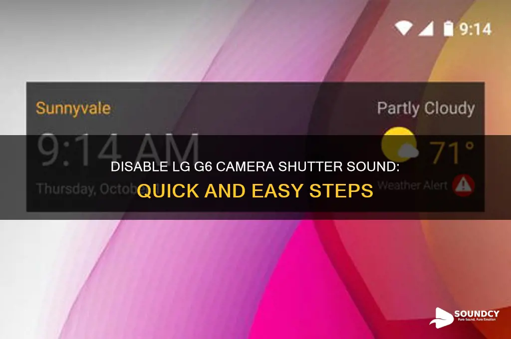 how to disable shutter sound in lg g6 camera
