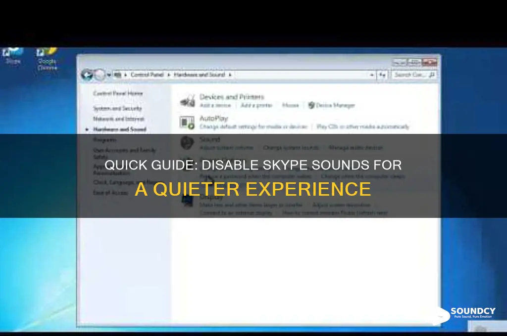 how to disable skype sounds