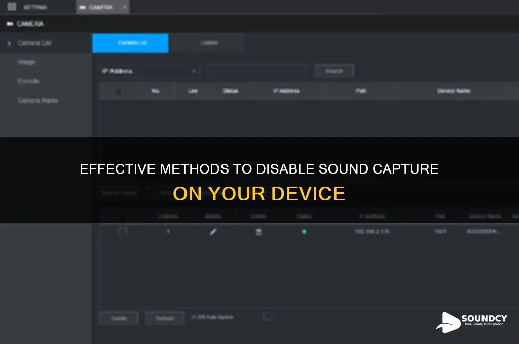 how to disable sound capture