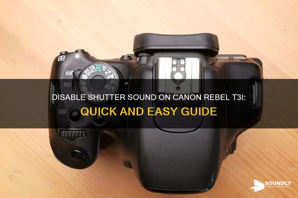 how to disable sound with shutter on rebel t3i