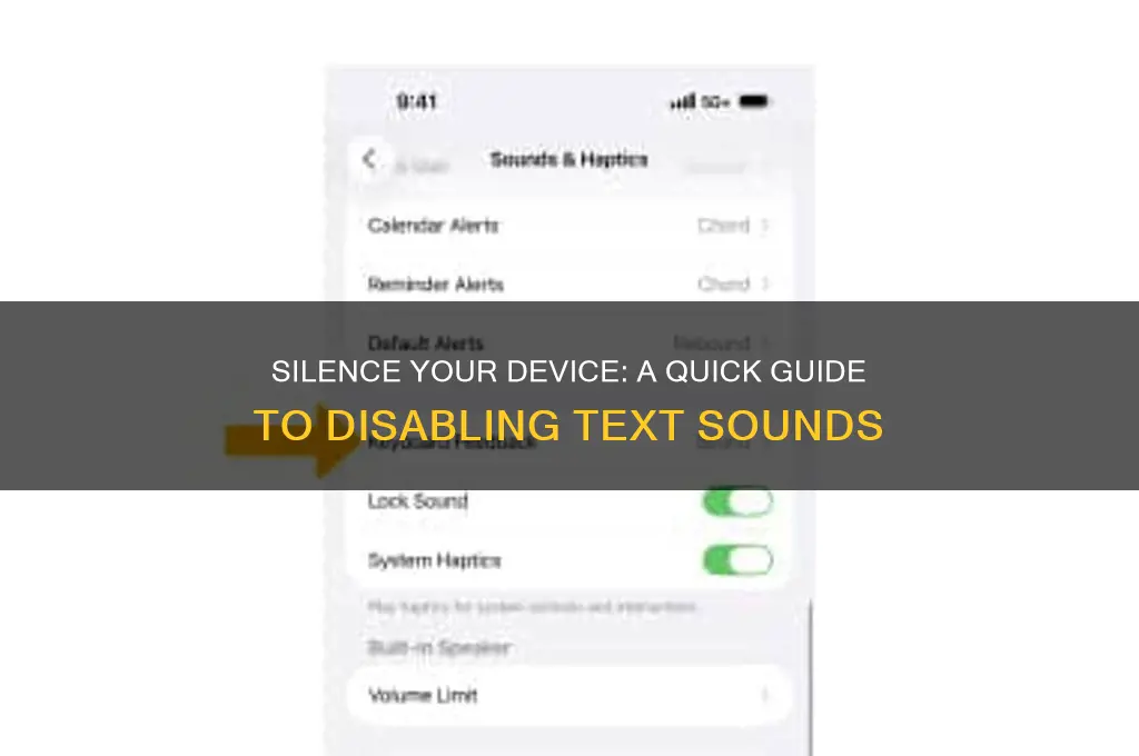 how to disable text sounds