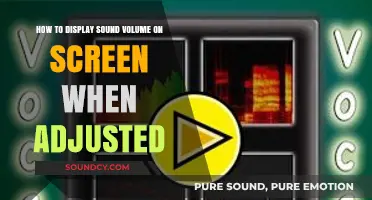 Displaying Sound Volume on Screen: A Step-by-Step Adjustment Guide