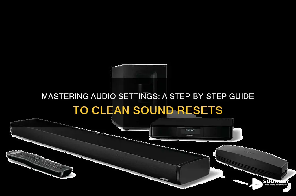 how to do a clean reset of sound option