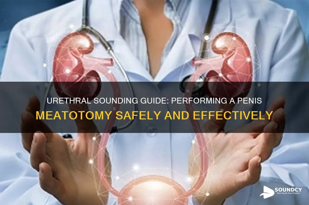 how to do a penis meatotomy for urethral sounding