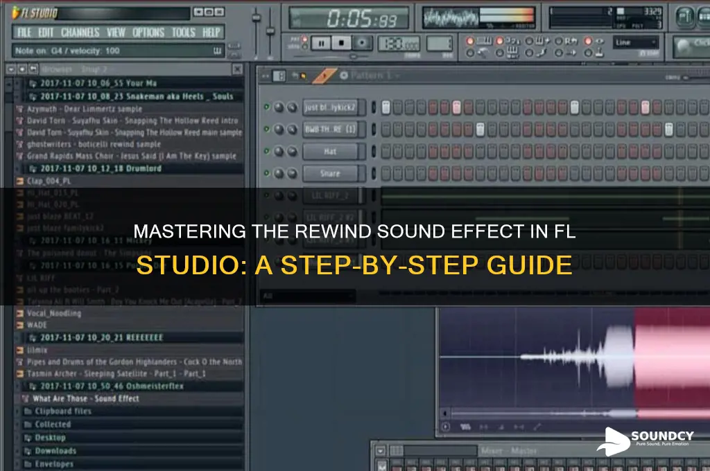 how to do a rewind sound on fl studio