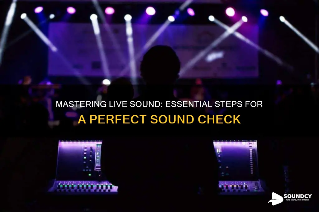 how to do a sound check for live sound