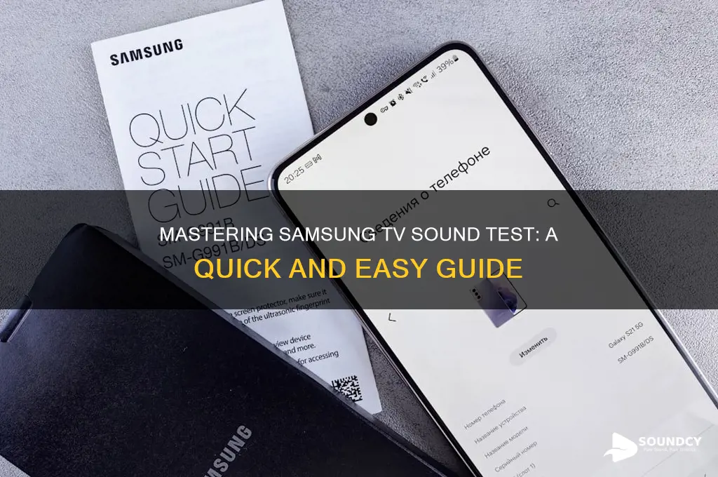 how to do a sound test on samsung tv