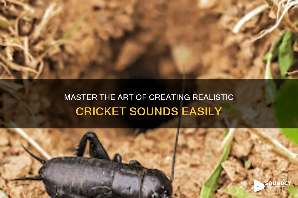 how to do cricket sound