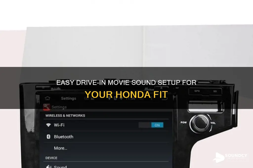 how to do drive-in movie sound honda fit