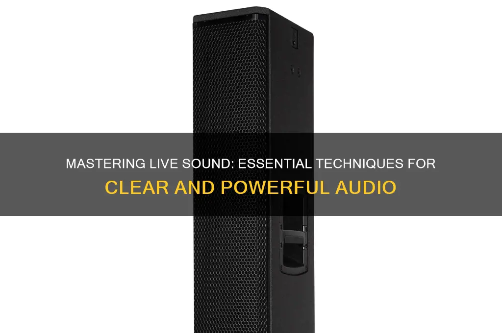 how to do live sound