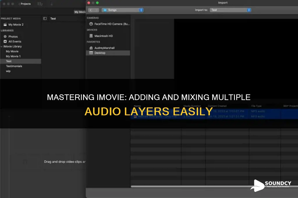 how to do multiple layers of sound on imovie