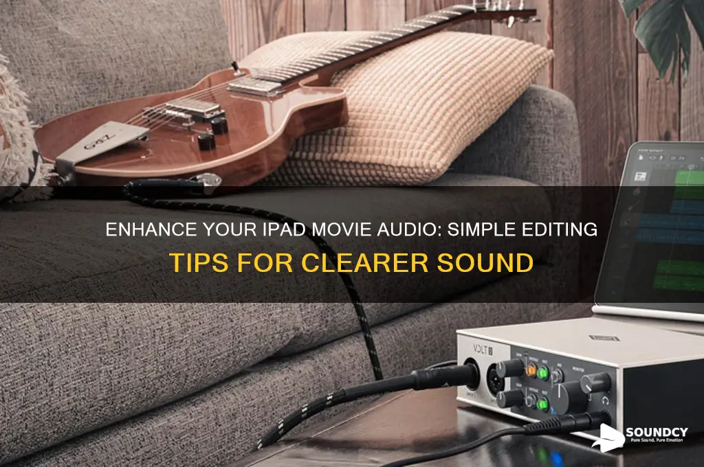 how to edit a ipad movie to increase sound