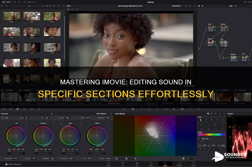 how to edit sound in a section in imovie