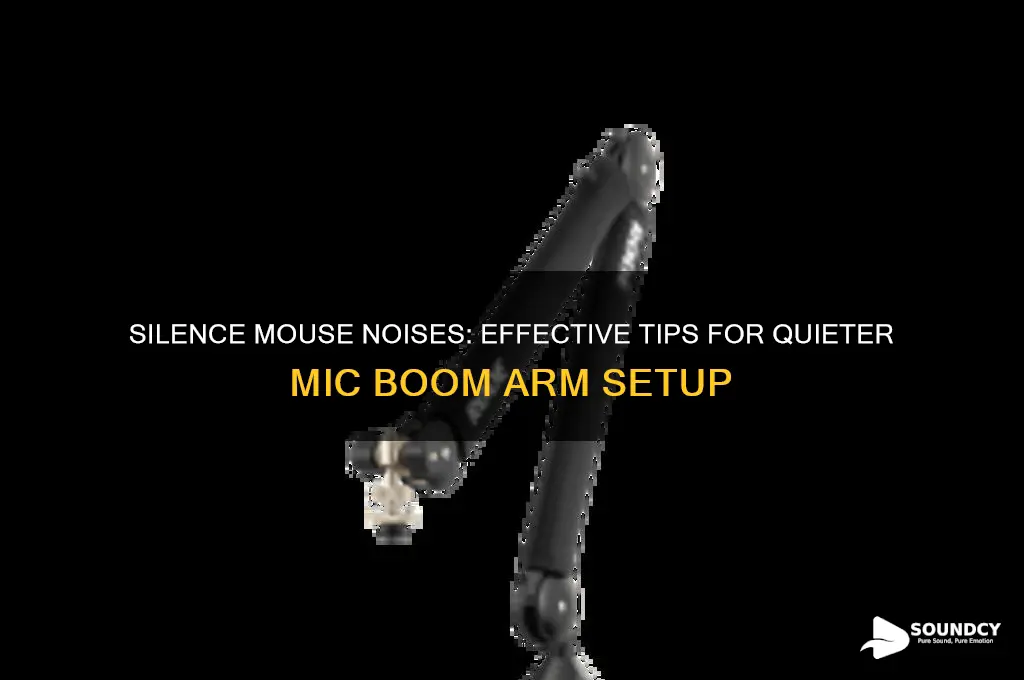 how to eliminate mouse sounds from mic boom arm