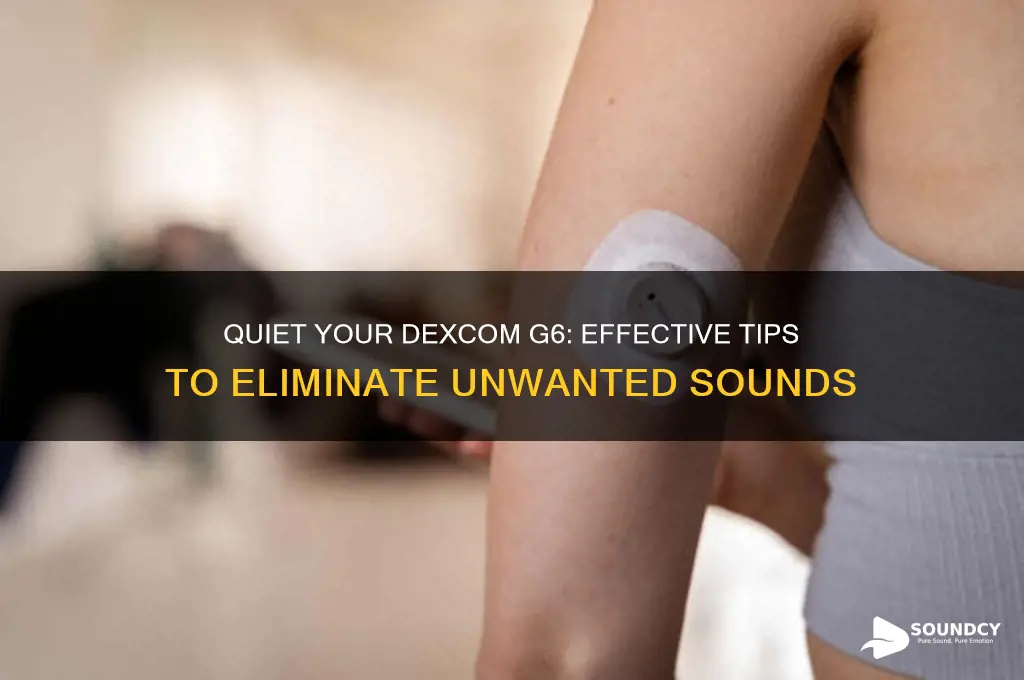 how to eliminate sounds from a dexcom g-6