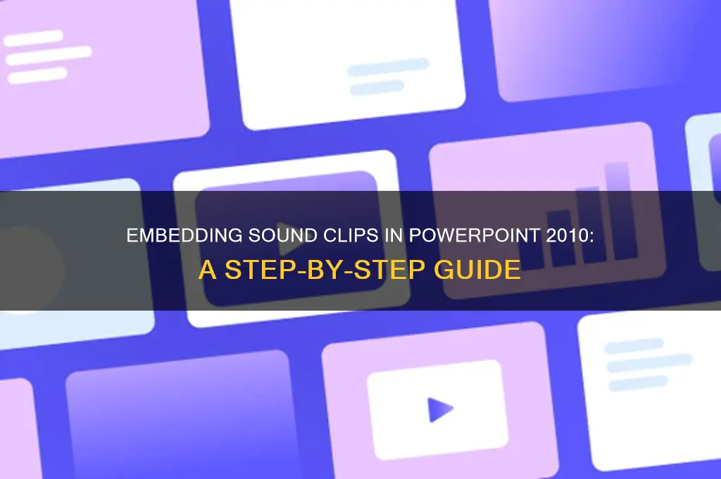 how to embed a sound clip in powerpoint 2010