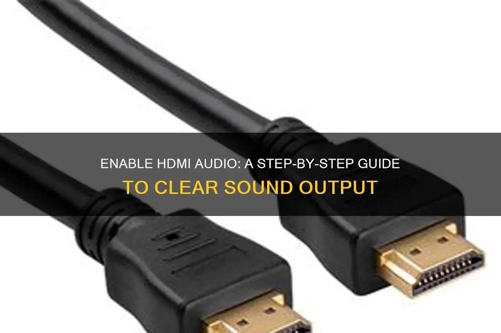 how to enable hdmi sound