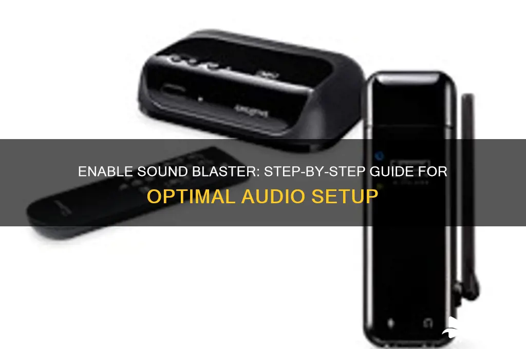 how to enable sound blaster