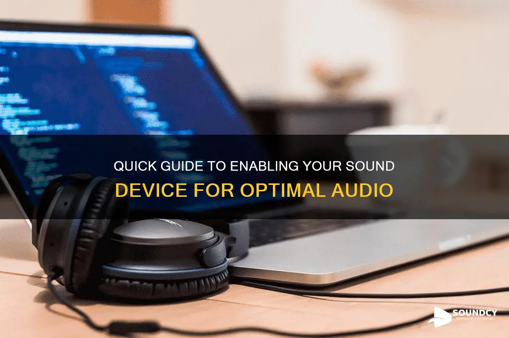how to enable sound device