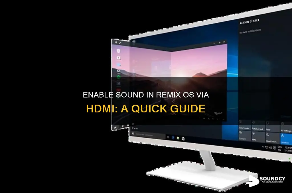 how to enable sound in remix os over hdmi