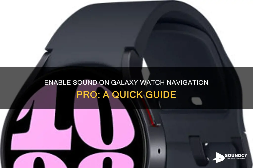 how to enable sound on galaxy watch navigation pro