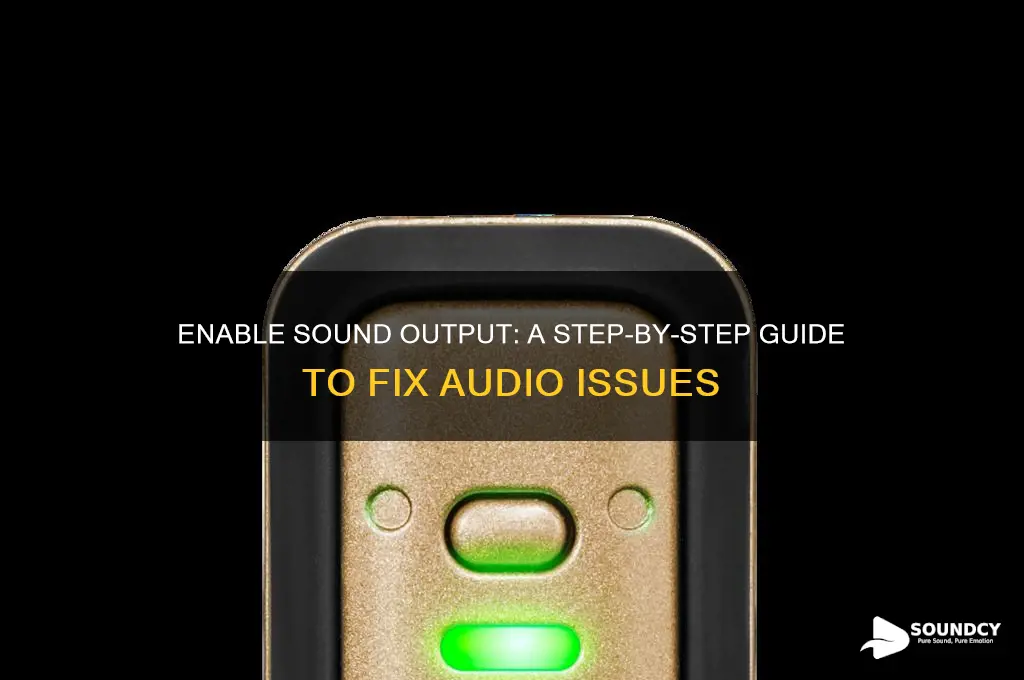 how to enable sound output
