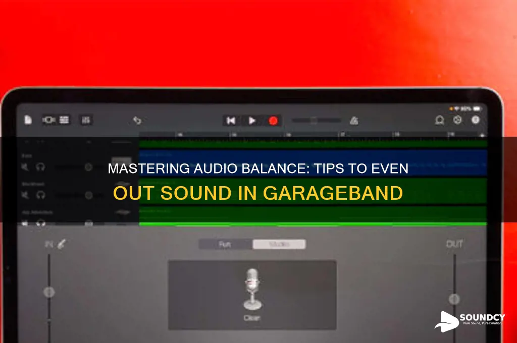 how to even out the sound in garage band