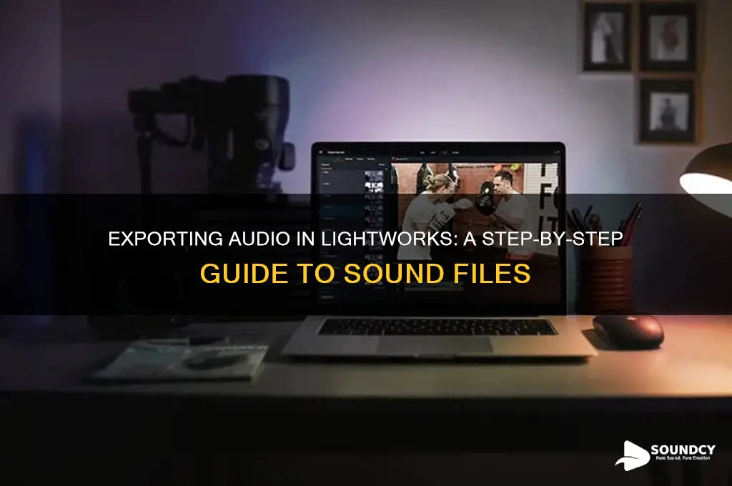 how to export as a sound file in lightworks