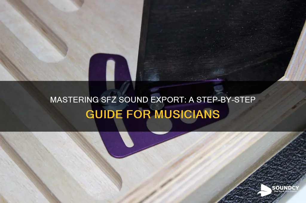 how to export sfz sound