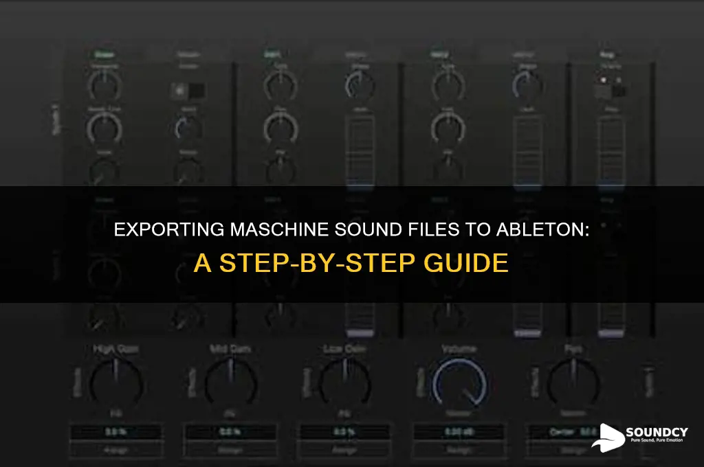 how to export sound file from maschine to abelton