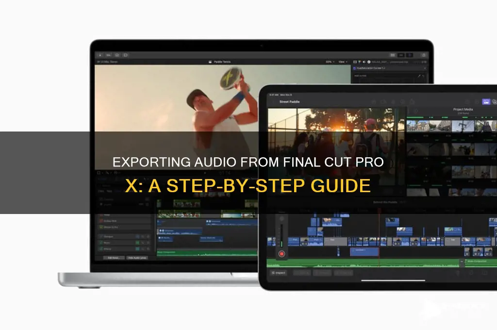 how to export sound from final cut pro x