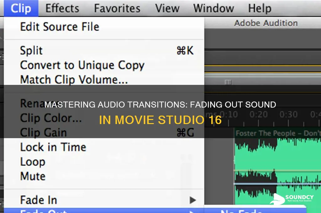 how to fade out sound in movie studio 16
