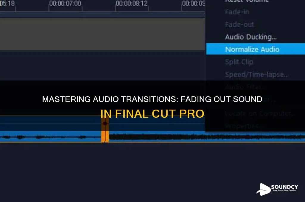 how to fade out sound on final cut pro