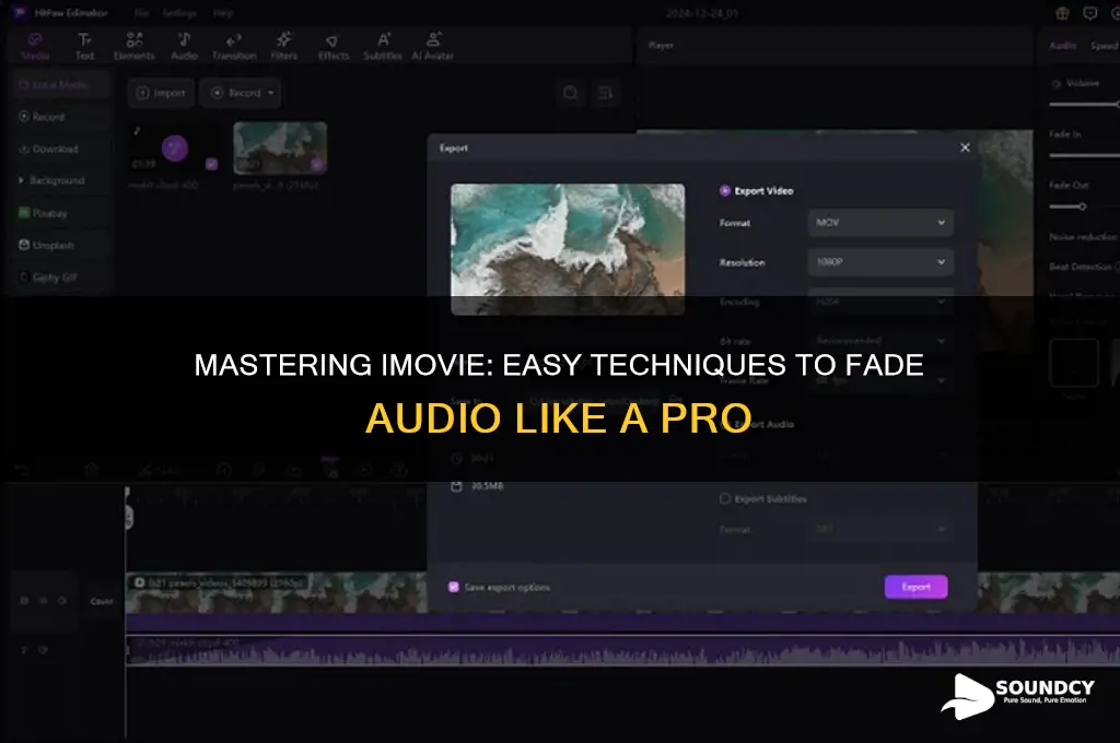 how to fade sound imovie