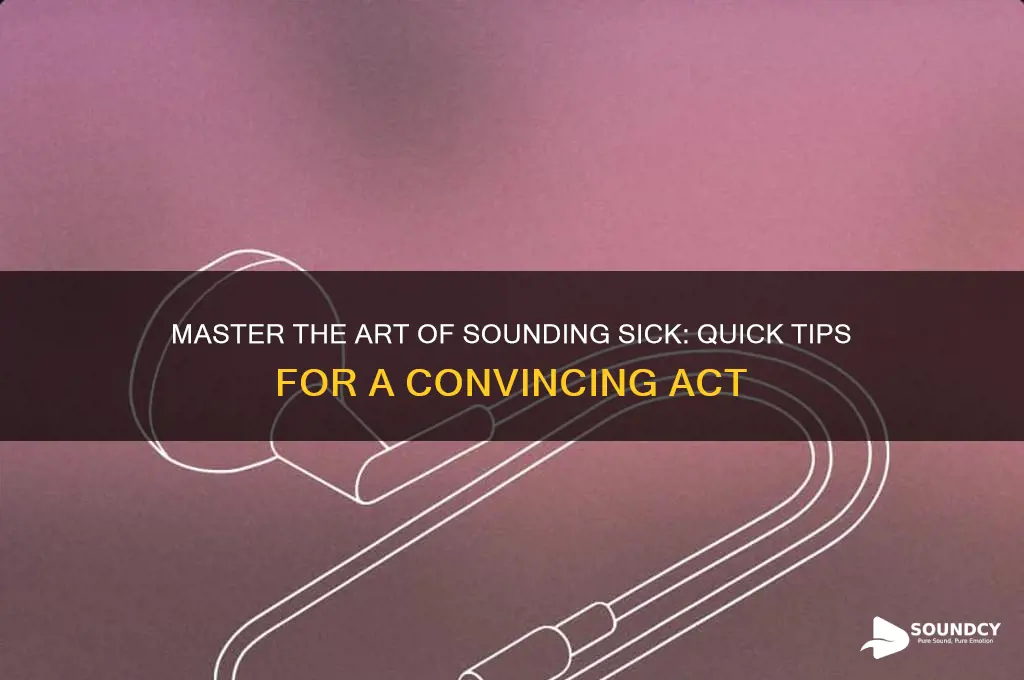 how to fake sound sick