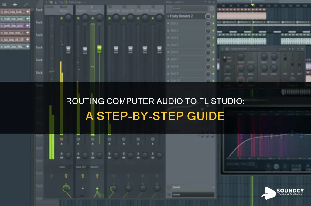 how to feed sound from computer you fl studios