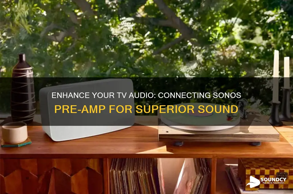 how to feed tv sound to sonos pre amp