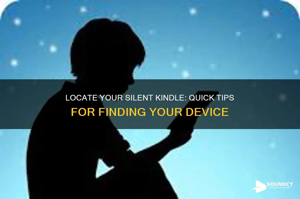 how to find a kindle with the sound off