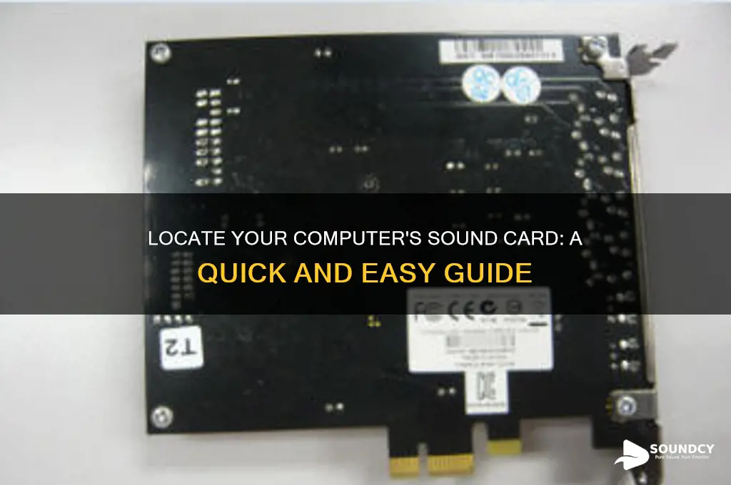 how to find a sound card on my computer
