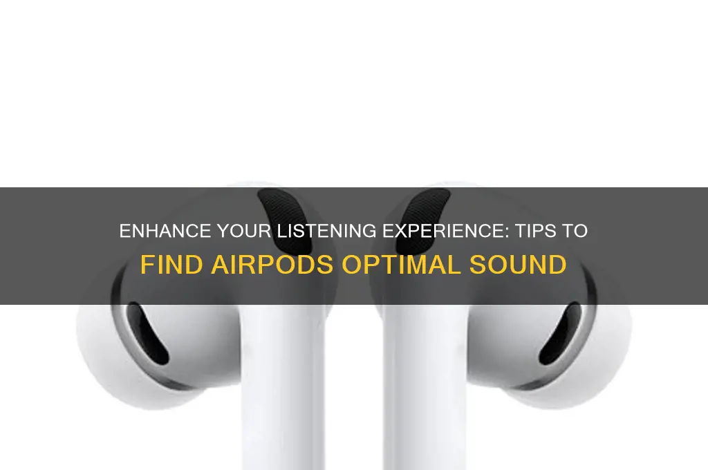 how to find airpods sound