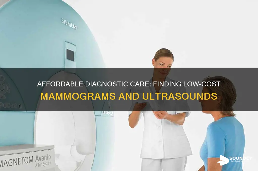 how to find inexpensive diagnostic mamogram and ultra sounds